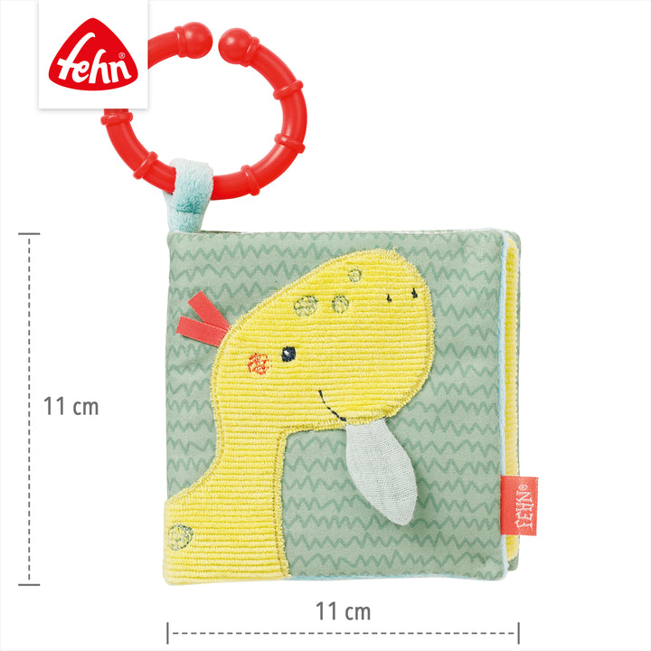 Baby Stoffbuch Happy Dino, 11 x 11 cm