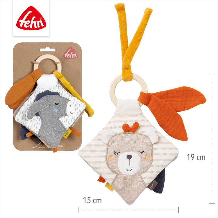 Baby Stoffbuch Esel &amp; Teddy, 19 x 15 cm, auf Verpackung