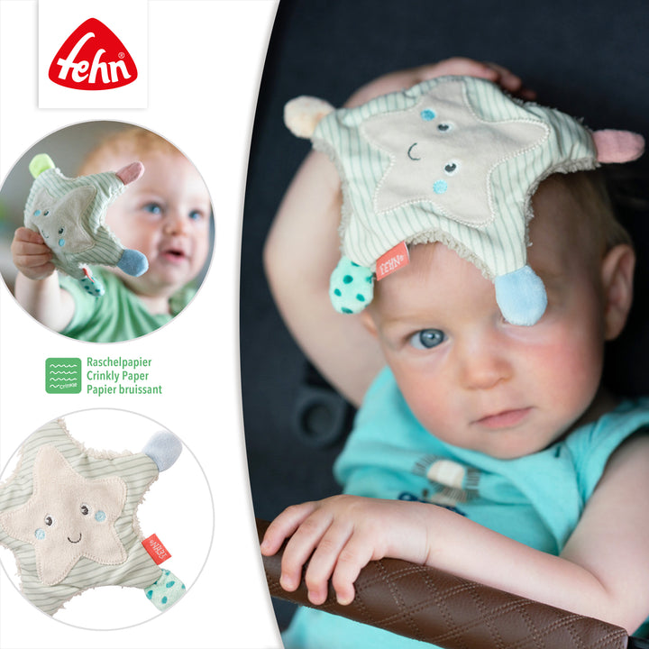 Detailansicht des Baby Knister-Seesterns mit integriertem Raschelpapier