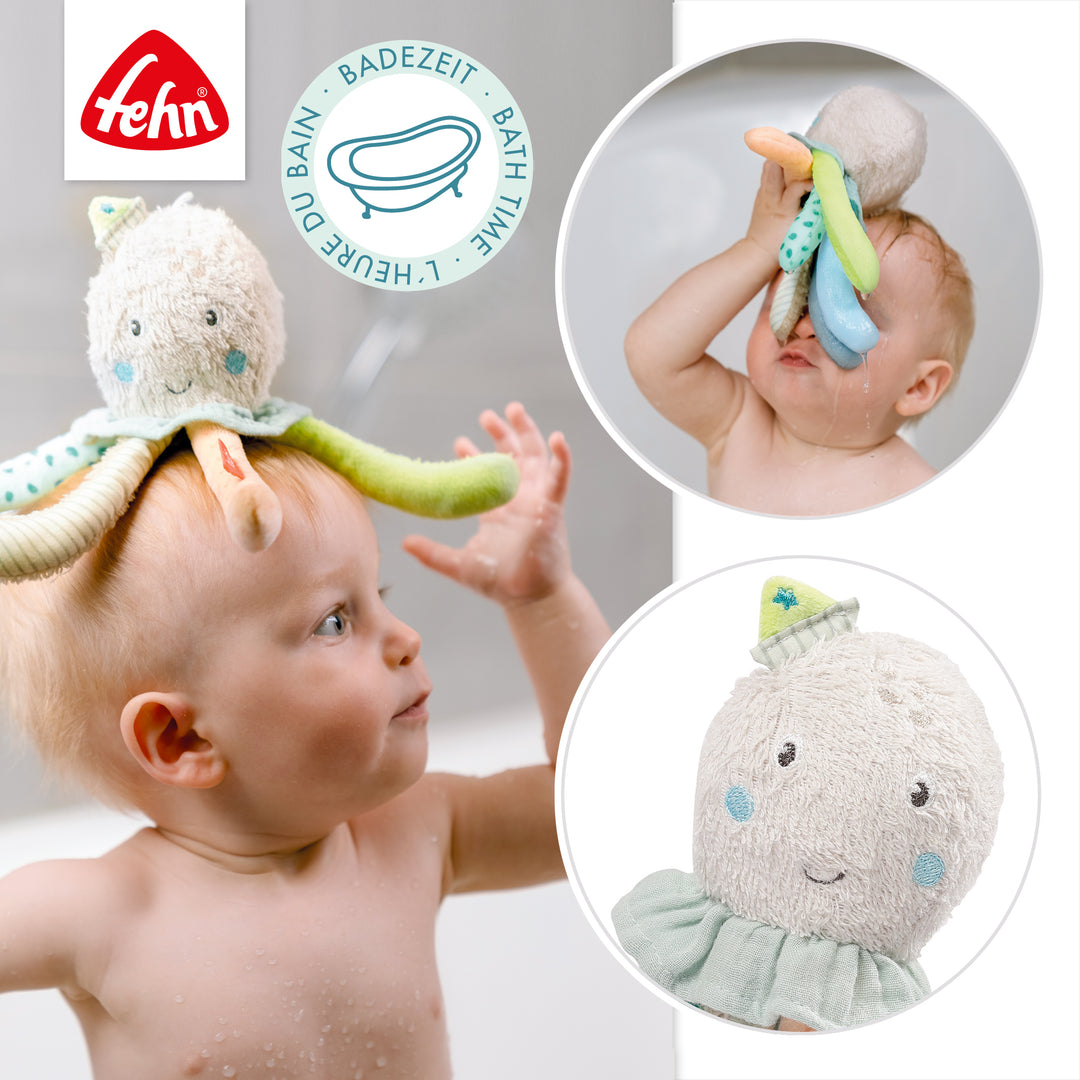 Details des schwimmfähigen Baby Badetieres Oktopus