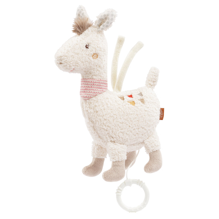 Baby Spieluhr Lama mit Greifring zum Aufziehen