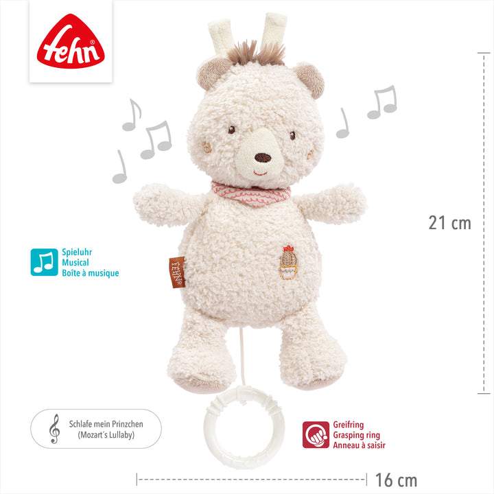 Baby Spieluhr Bär, 21 x 16 cm, mit Melodie "Mozart´s Wiegenlied"