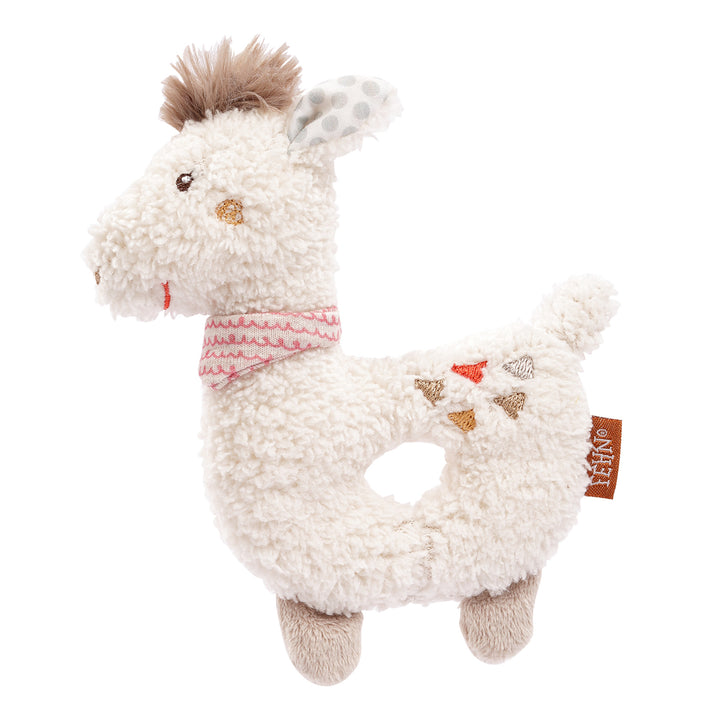 Baby Ring-Greifling Lama aus weichem Plüsch
