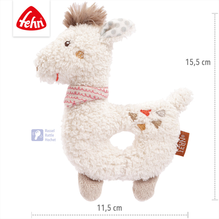 Baby Ring-Greifling Lama, 15,5 x 11,5 cm