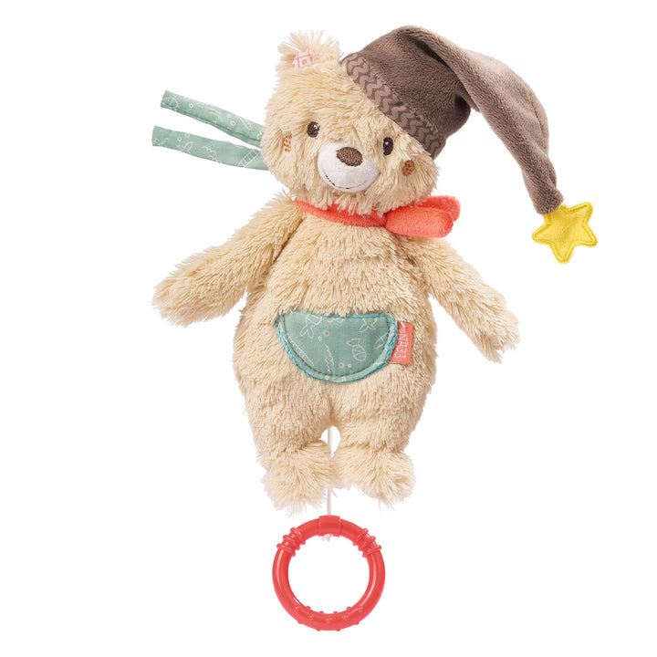 Baby Spieluhr Bär mit Greifring zum Aufziehen