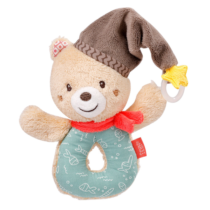 Baby Ring-Greifling Bär aus weichem Plüsch