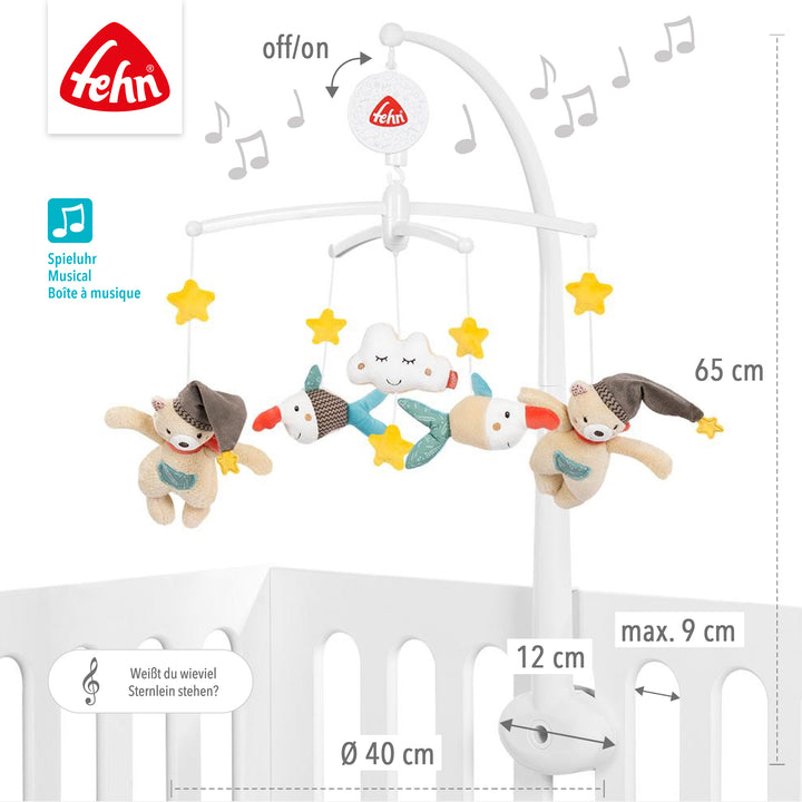 Musik-Mobile Bruno, Melodie "Weißt du wieviel Sternlein stehen", Ø 40 cm