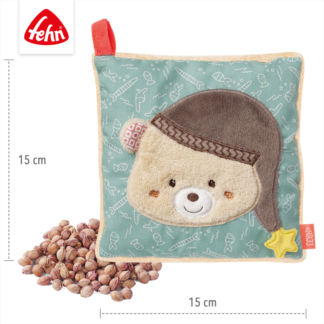 Baby Kirschkernkissen Bär, 15 x 15 cm