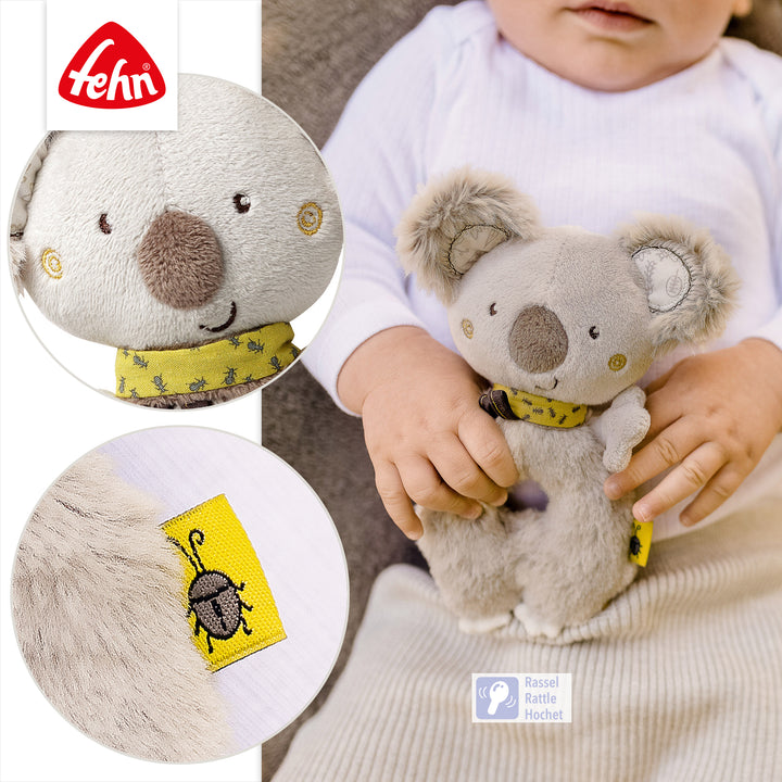 Detailansicht des Baby Ring-Greiflings Koala mit integrierter Rassel
