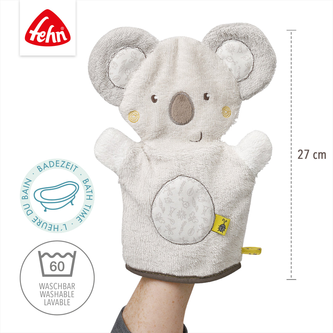 Baby Waschhandschuh Koala, 27 cm, waschbar bei 60°C