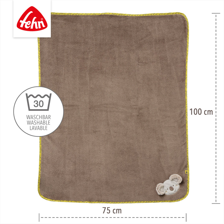 Baby Kuscheldecke Koala, 100 x 75 cm, waschbar bei 30°C