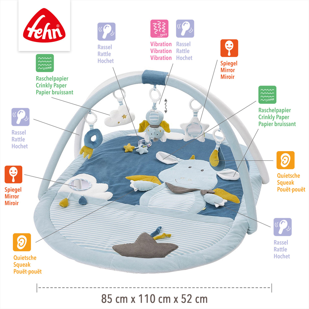 3-D-Activity-Decke Little Castle mit abnehmbaren Spielelementen, 85x110x52 cm
