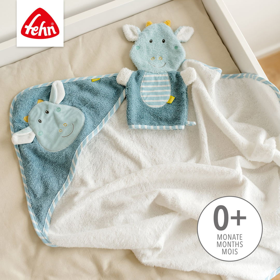 Baby Kapuzenbadetuch Drache für die Badezeit