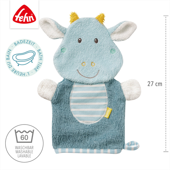 Baby Waschhandschuh Drache, 27 cm, waschbar bei 60°C