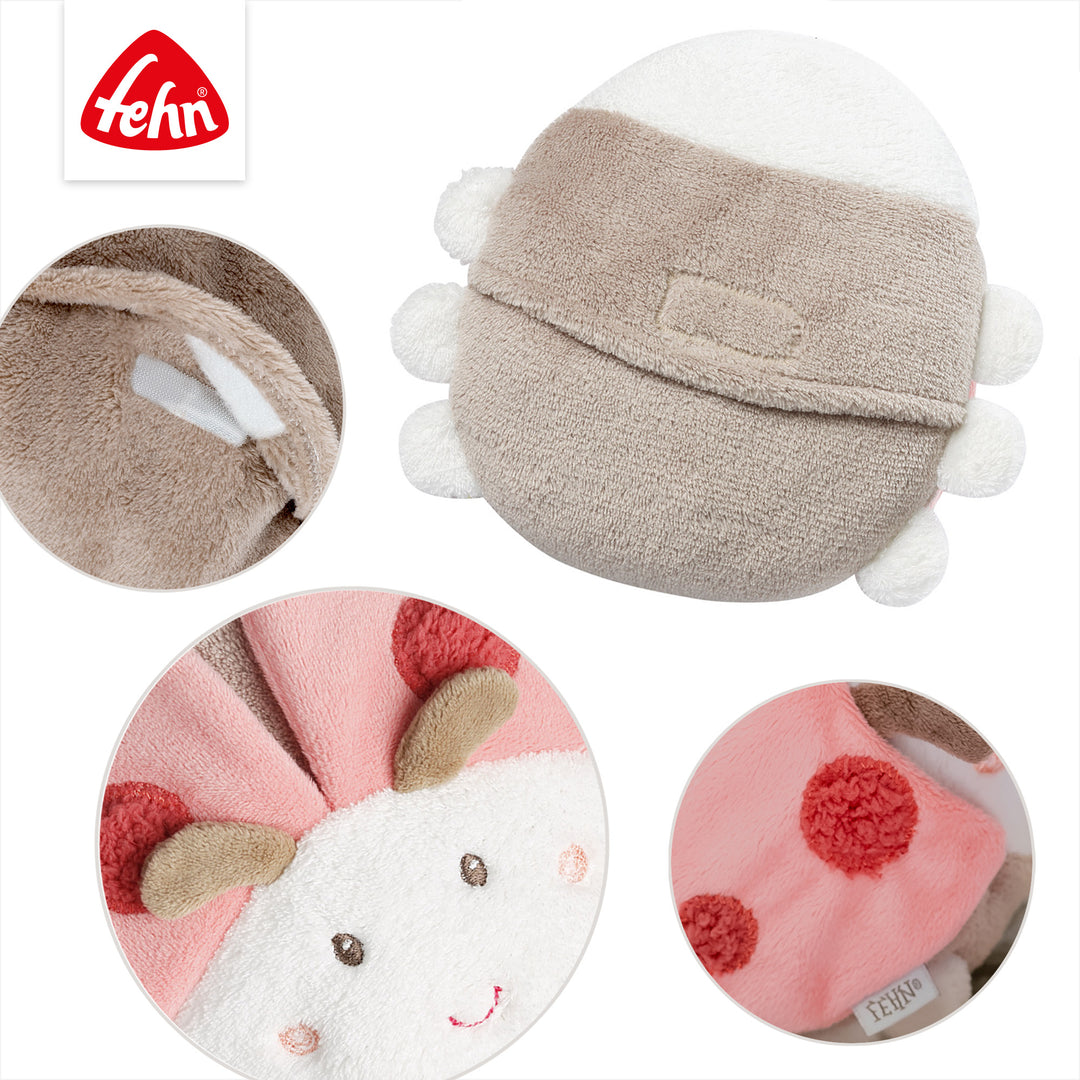 Details des Baby Kirschkernkissen Käfer mit Klettverschluss