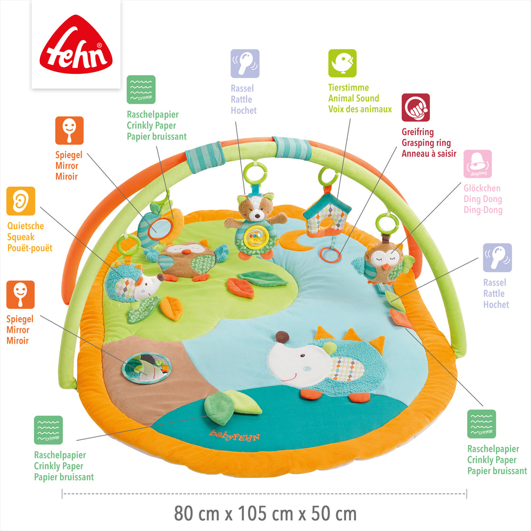 Baby 3-D-Activity-Decke Forest mit abnehmbaren Spielelementen, 80 x 105 x 50 cm