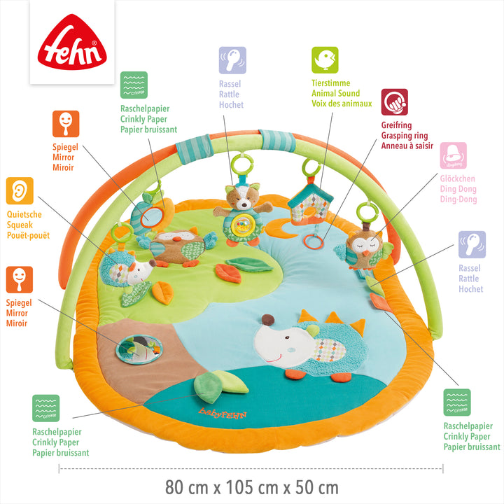 Baby 3-D-Activity-Decke Forest mit abnehmbaren Spielelementen, 80 x 105 x 50 cm