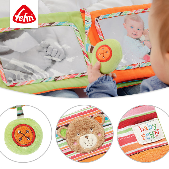 Details des Baby Fotoalbums Oskar mit Stoffanhänger