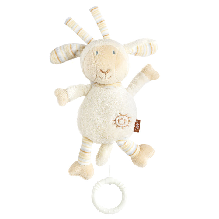 Baby Spieluhr Schaf mit Greifring zum Aufziehen