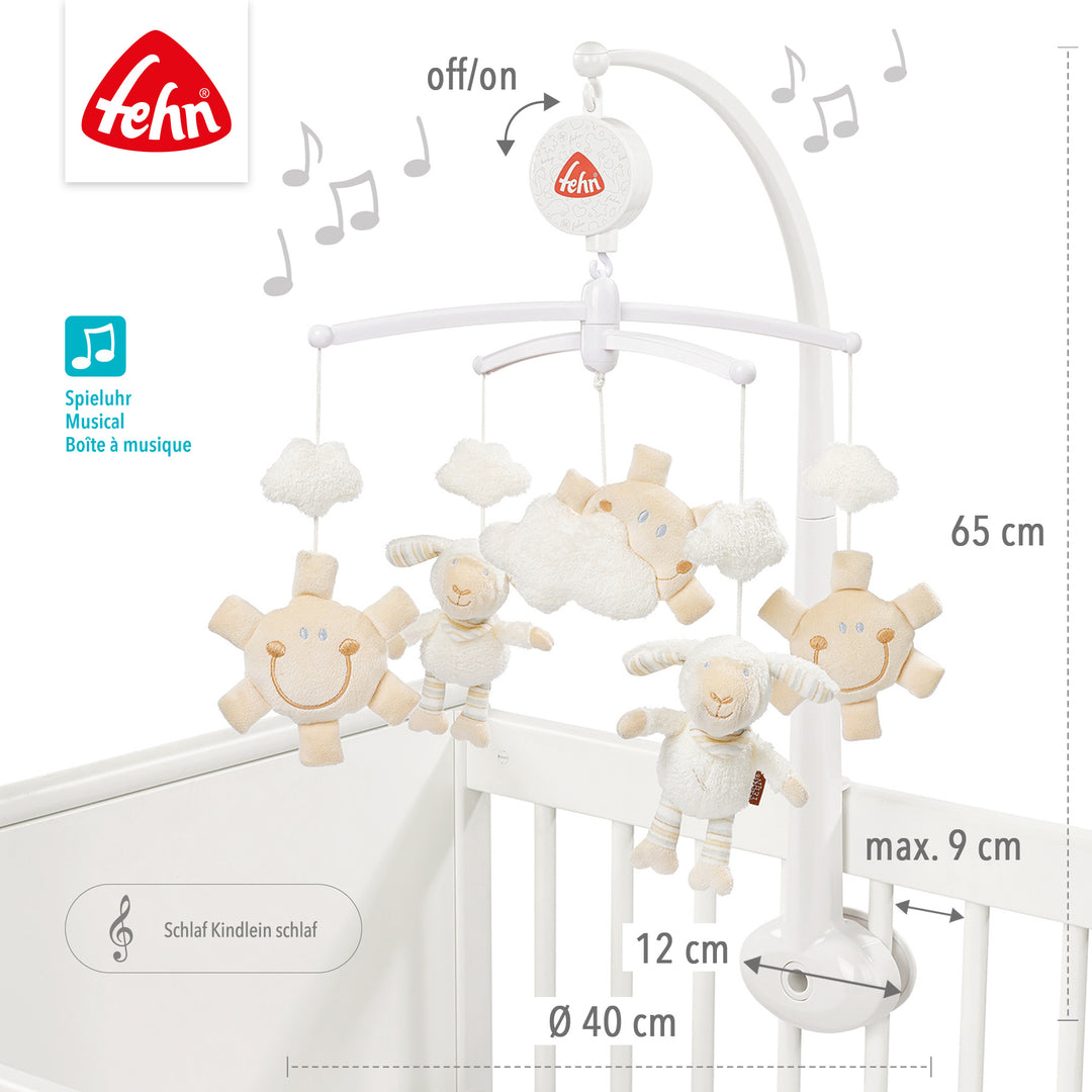 Baby Musik-Mobile Schaf mit Melodie "Schlaf Kindlein Schlaf", Ø 40 cm