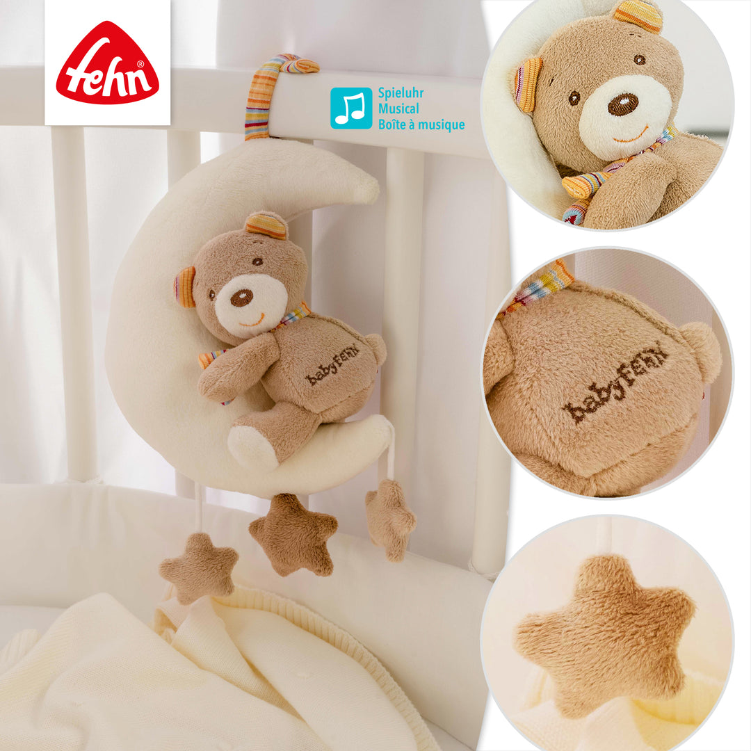 Detailansicht der Baby Spieluhr Teddy im Mond
