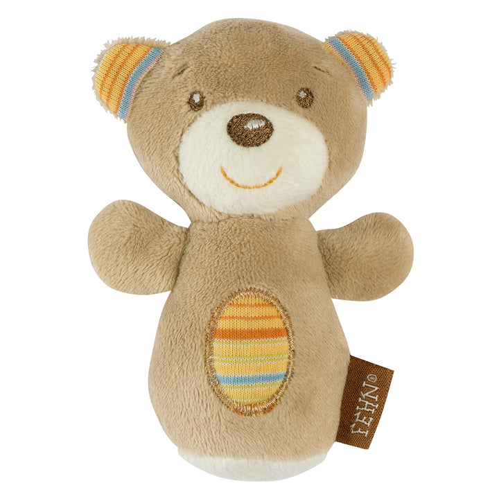 Baby Mini-Rassel Teddy aus weichem Plüsch