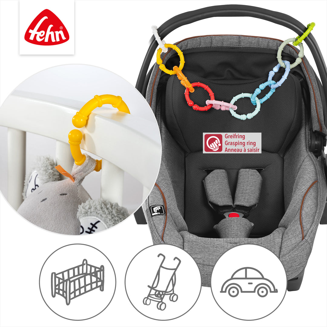 Befestigungsringe für Kinderwagen, Babybett und Autositz