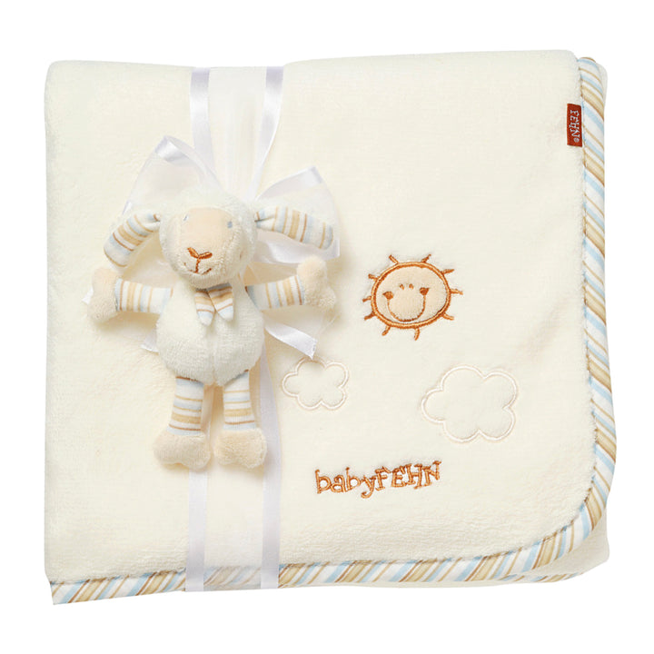 Baby Kuscheldecke Schaf mit Greifling