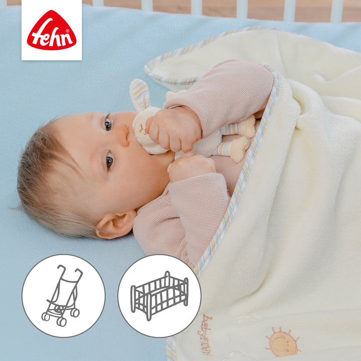 Baby Kuscheldecke Schaf für Babybett und Kinderwagen